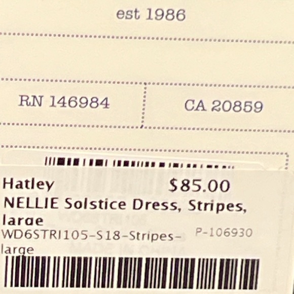 Hatley navy, stripped, colour block dress - Picture 3 of 4